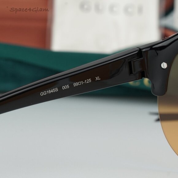 BRAND NEW Gucci GG1645S 005 Black Orange Unisex Mask Sunglasses GG 1645S - Picture 6 of 14